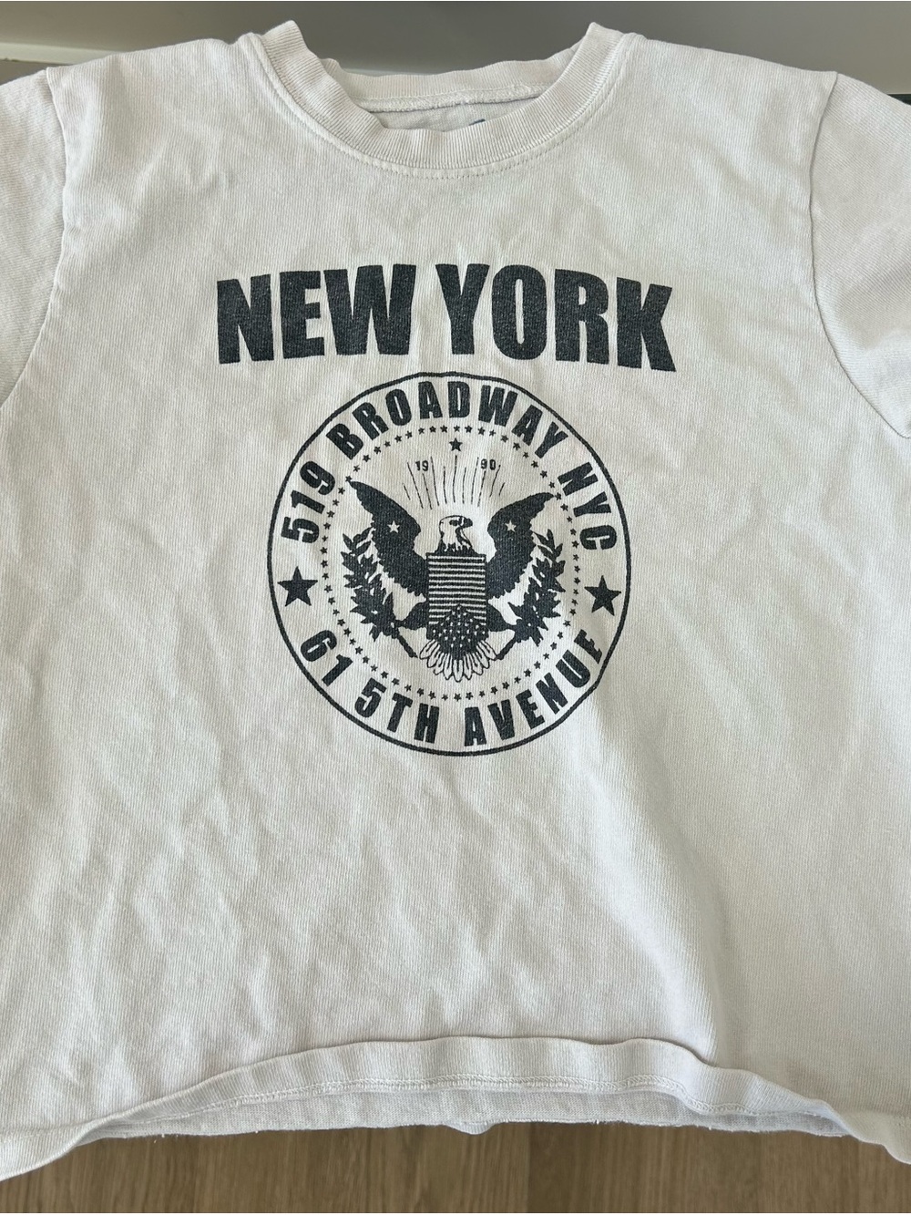 John Galt New York Graphic Logo Baby Tee S 100% Cotton Crew Made in Switzerland